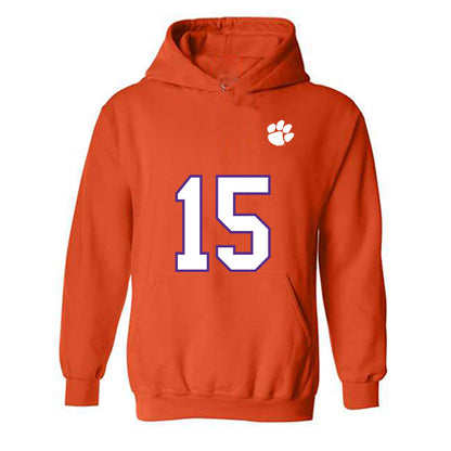Clemson - NCAA Football : Jahiem Lawson - Replica Shersey Hooded Sweatshirt-0