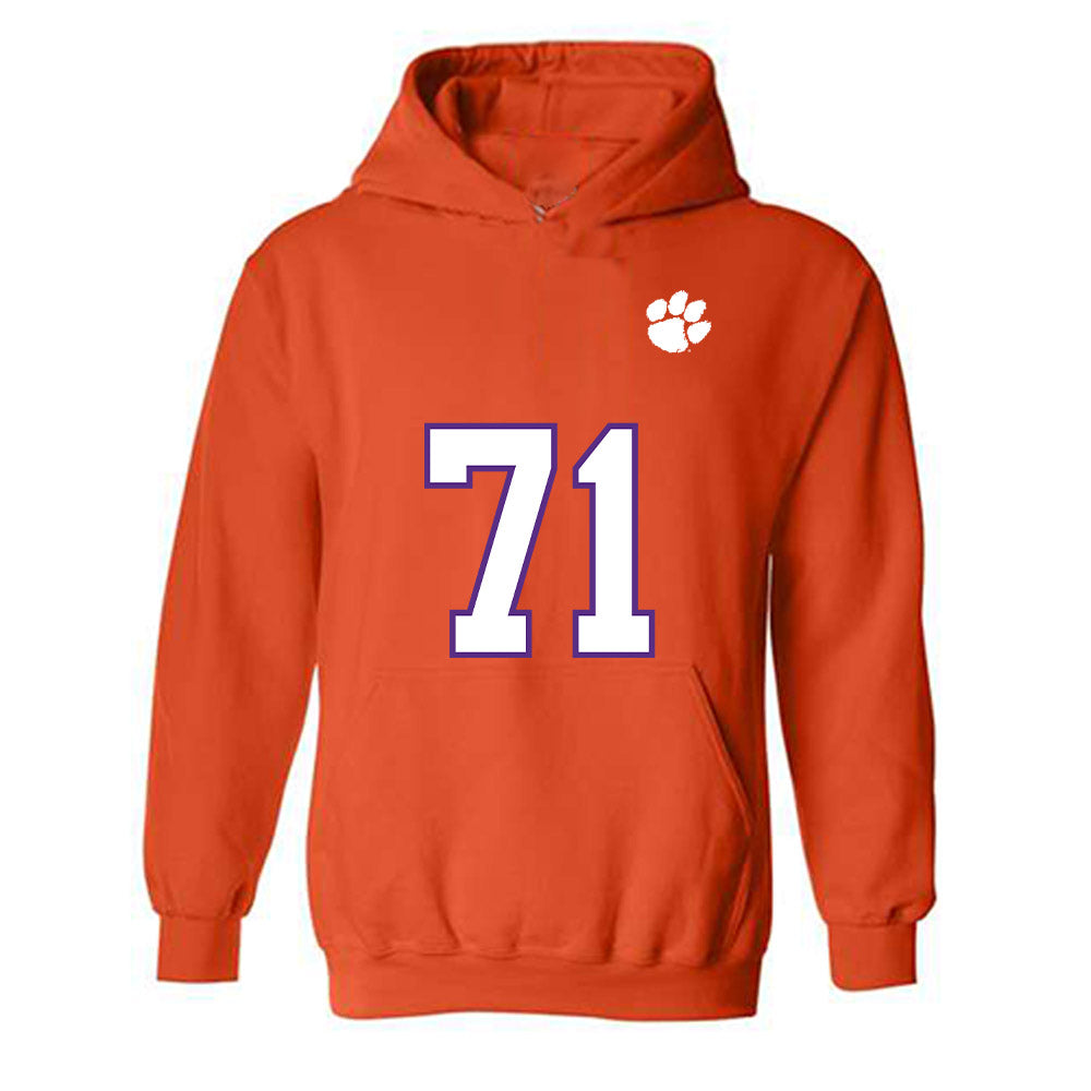Clemson - NCAA Football : Leo Delaney - Replica Shersey Hooded Sweatshirt-0