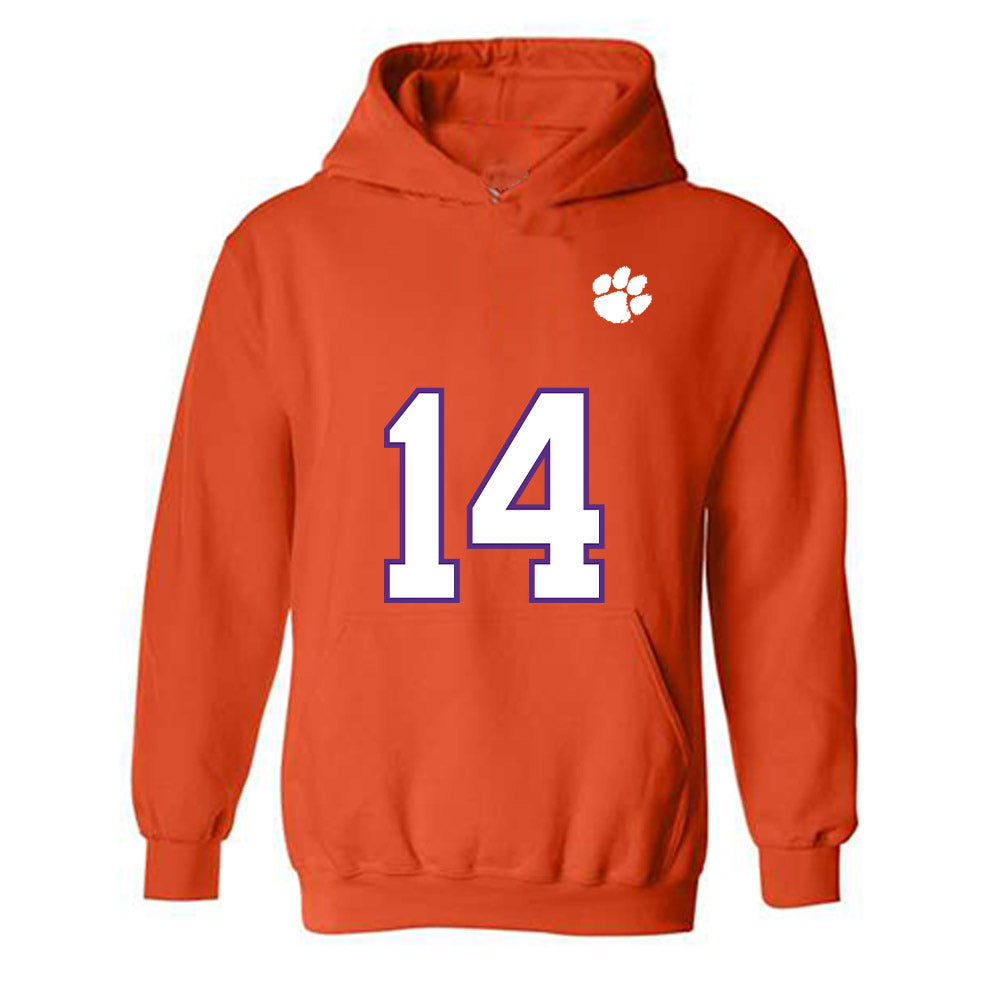 Clemson - NCAA Football : London Merritt - Replica Shersey Hooded Sweatshirt-0