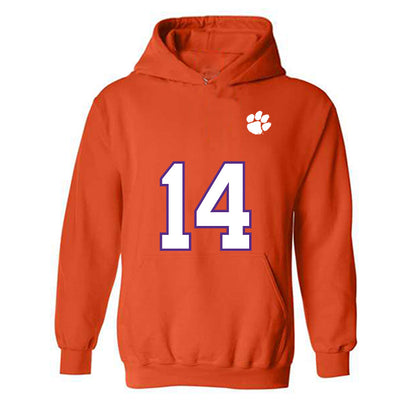 Clemson - NCAA Football : London Merritt - Replica Shersey Hooded Sweatshirt-0