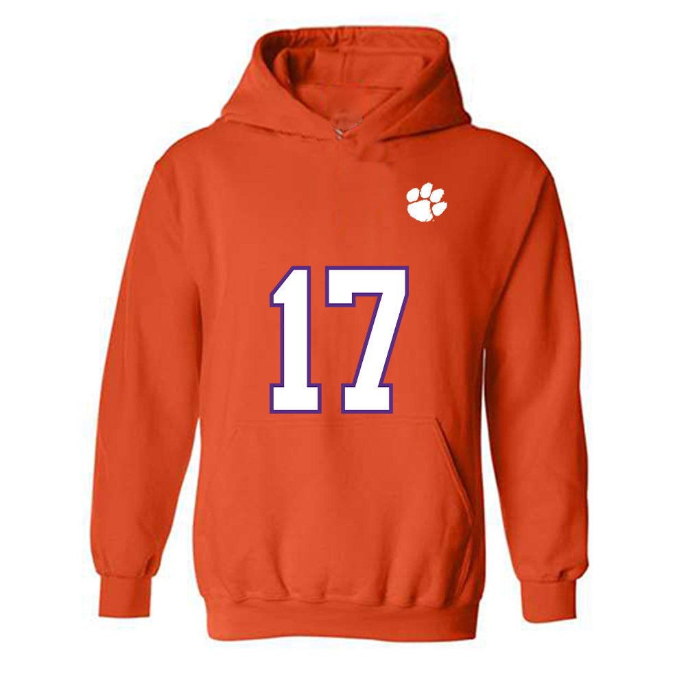 Clemson - NCAA Football : Christopher Vizzina - Replica Shersey Hooded Sweatshirt-0