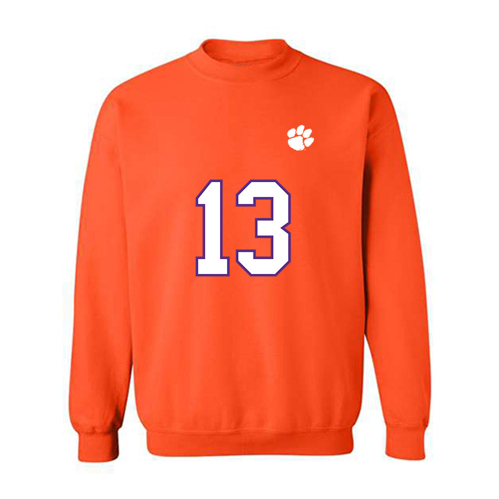 Clemson - NCAA Football : Will Heldt - Replica Shersey Crewneck Sweatshirt-0