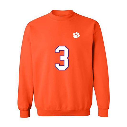 Clemson - NCAA Football : Elliot Washington II - Replica Shersey Crewneck Sweatshirt-0