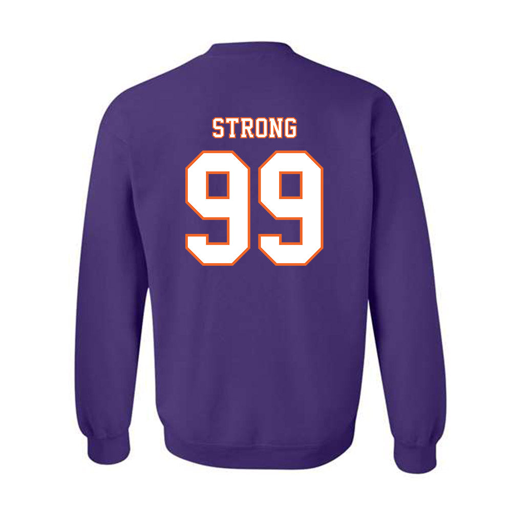 Clemson - NCAA Football : Markus Strong - Replica Shersey Crewneck Sweatshirt-1