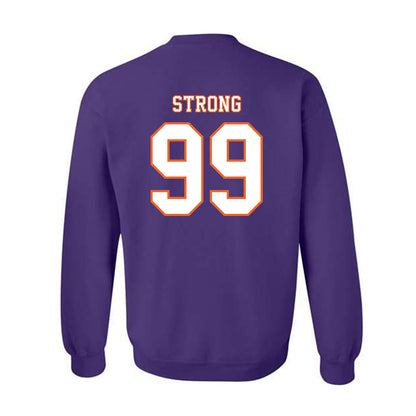 Clemson - NCAA Football : Markus Strong - Replica Shersey Crewneck Sweatshirt-1