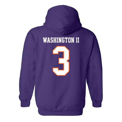 Clemson - NCAA Football : Elliot Washington II - Replica Shersey Hooded Sweatshirt-1