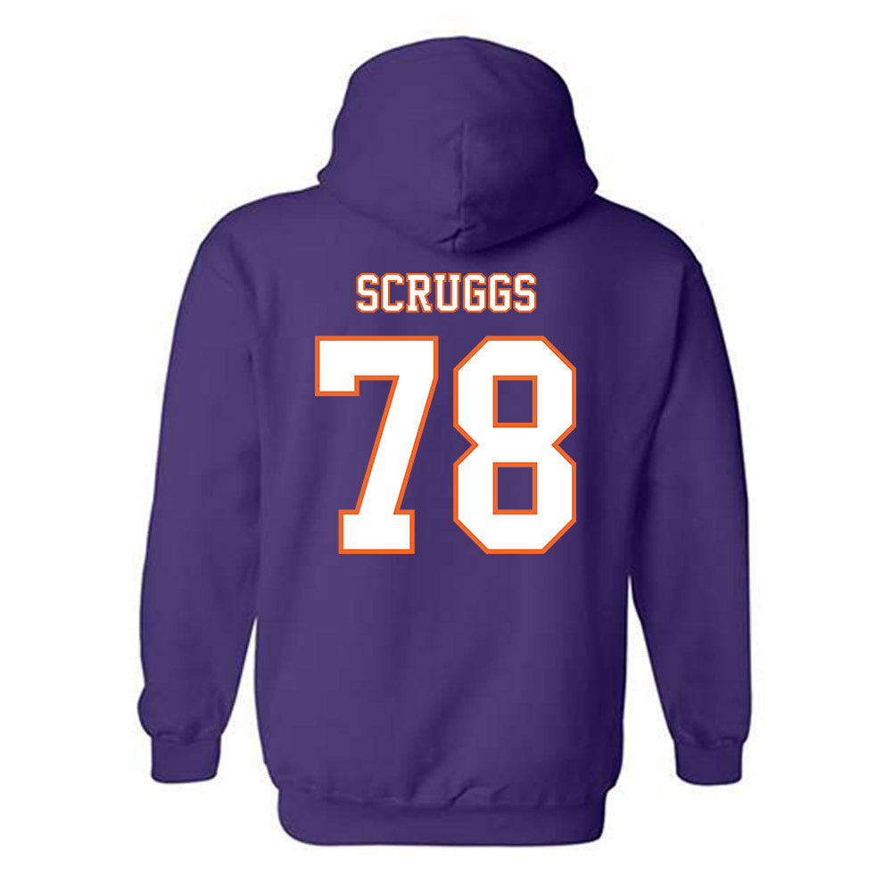 Clemson - NCAA Football : Carter Scruggs - Replica Shersey Hooded Sweatshirt-1