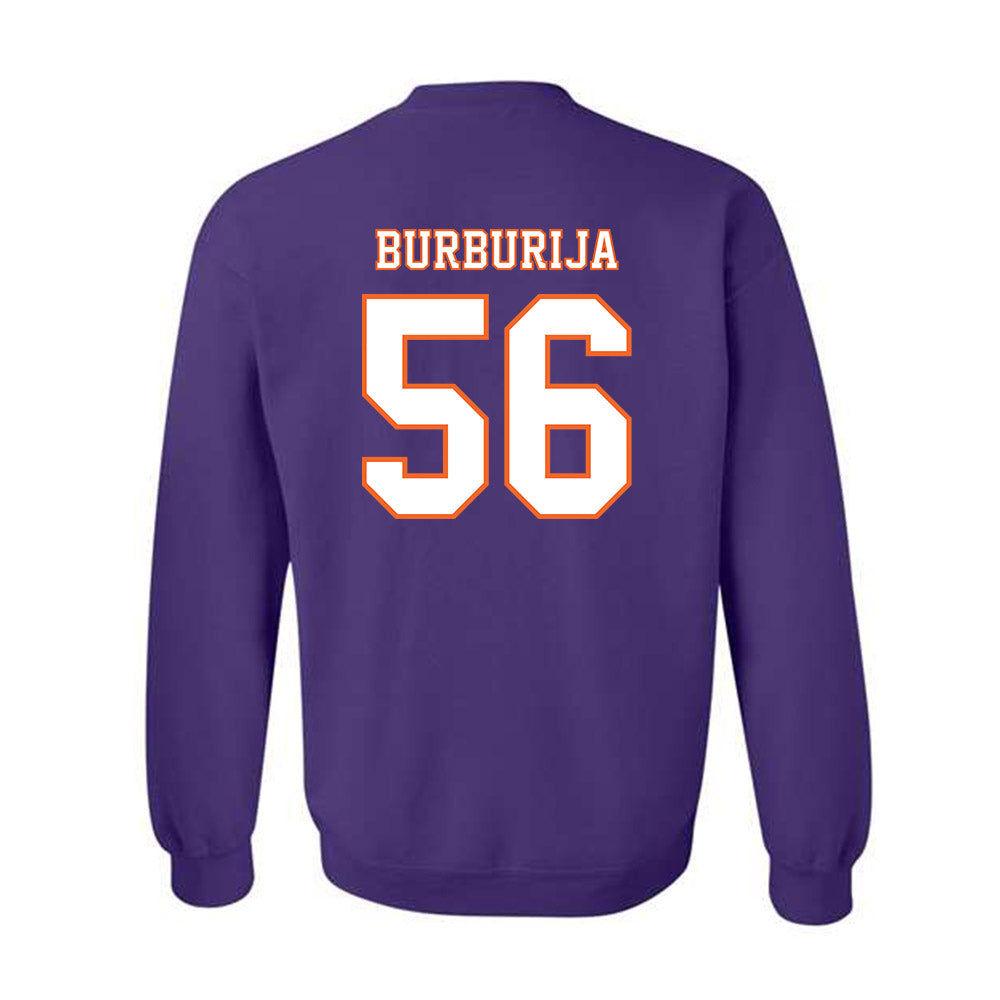 Clemson - NCAA Football : Andy Burburija - Replica Shersey Crewneck Sweatshirt-1