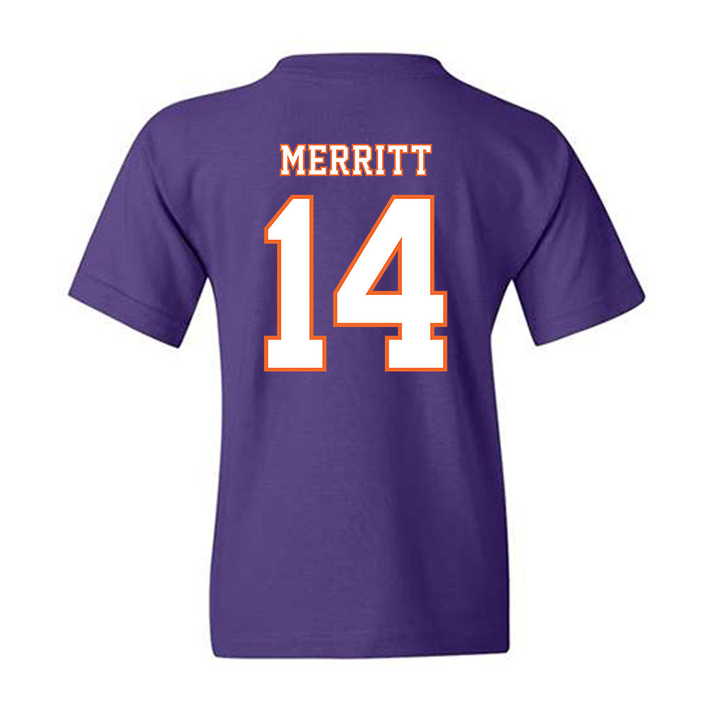 Clemson - NCAA Football : London Merritt - Replica Shersey Youth T-Shirt-1