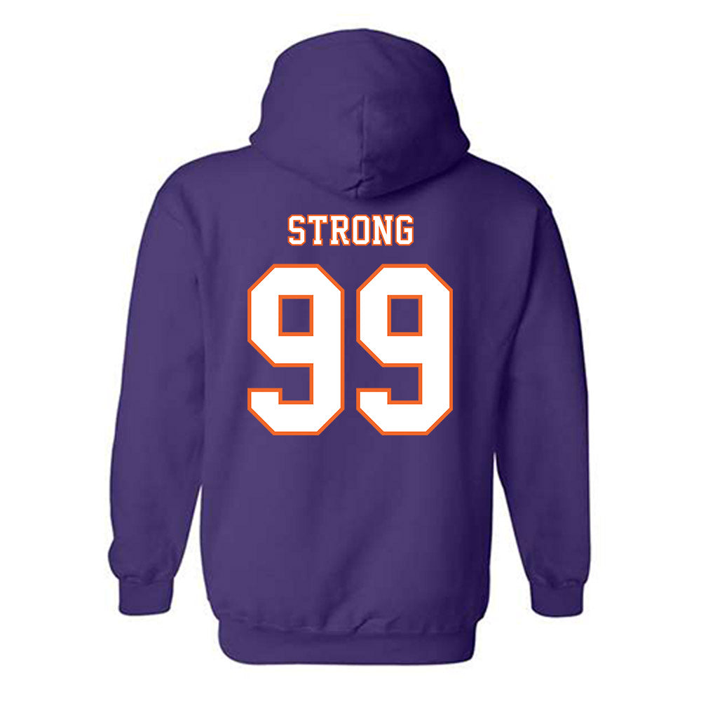 Clemson - NCAA Football : Markus Strong - Replica Shersey Hooded Sweatshirt-1