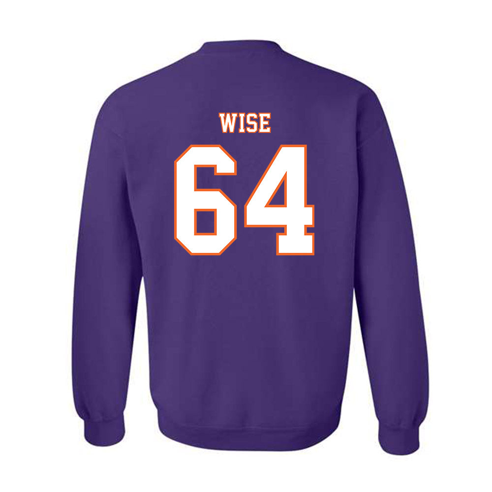 Clemson - NCAA Football : Grant Wise - Replica Shersey Crewneck Sweatshirt-1