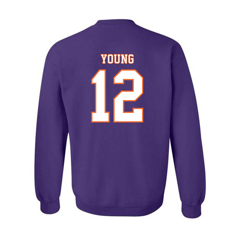 Clemson - NCAA Football : Shavar Young - Replica Shersey Crewneck Sweatshirt-1