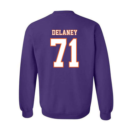 Clemson - NCAA Football : Leo Delaney - Replica Shersey Crewneck Sweatshirt-1
