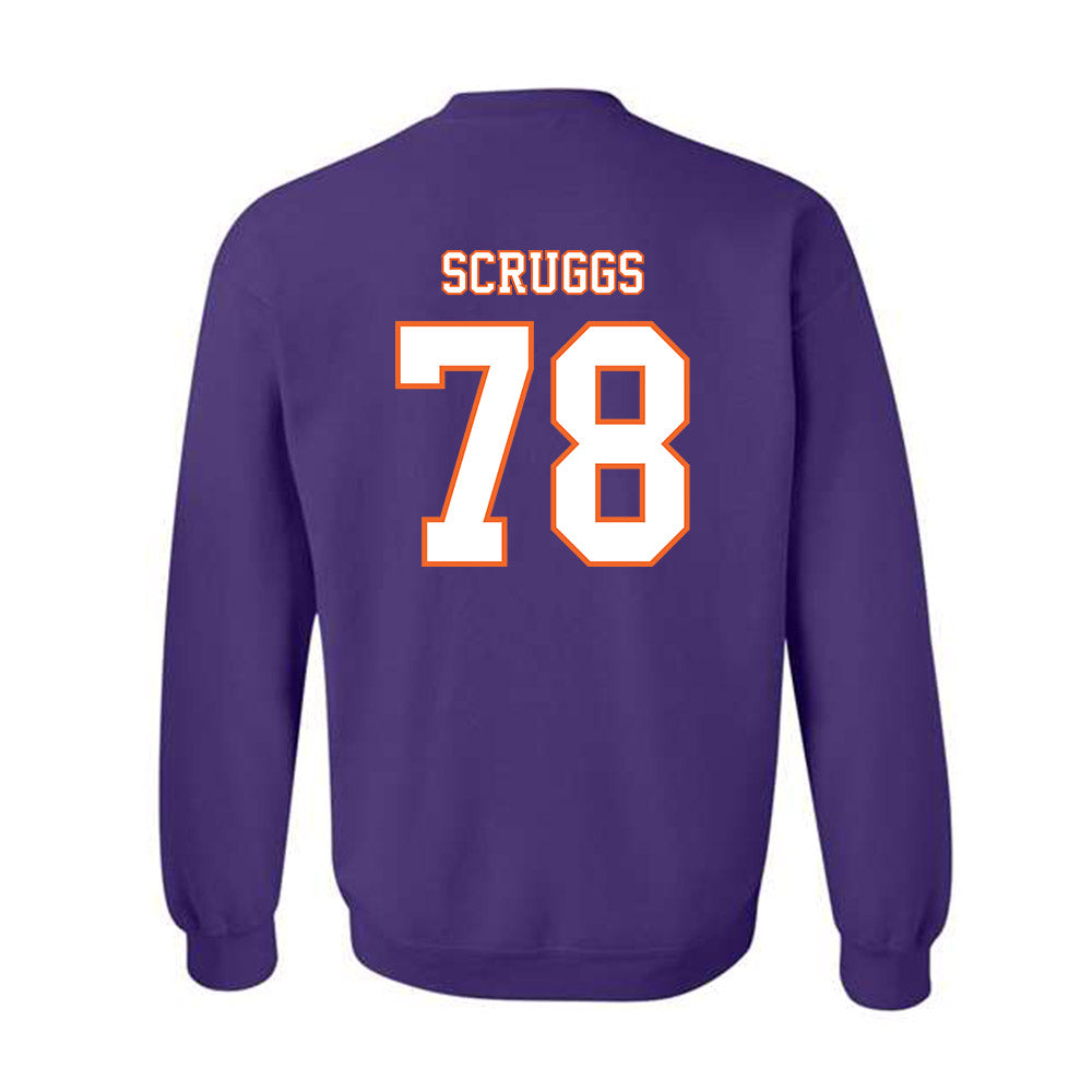 Clemson - NCAA Football : Carter Scruggs - Replica Shersey Crewneck Sweatshirt-1