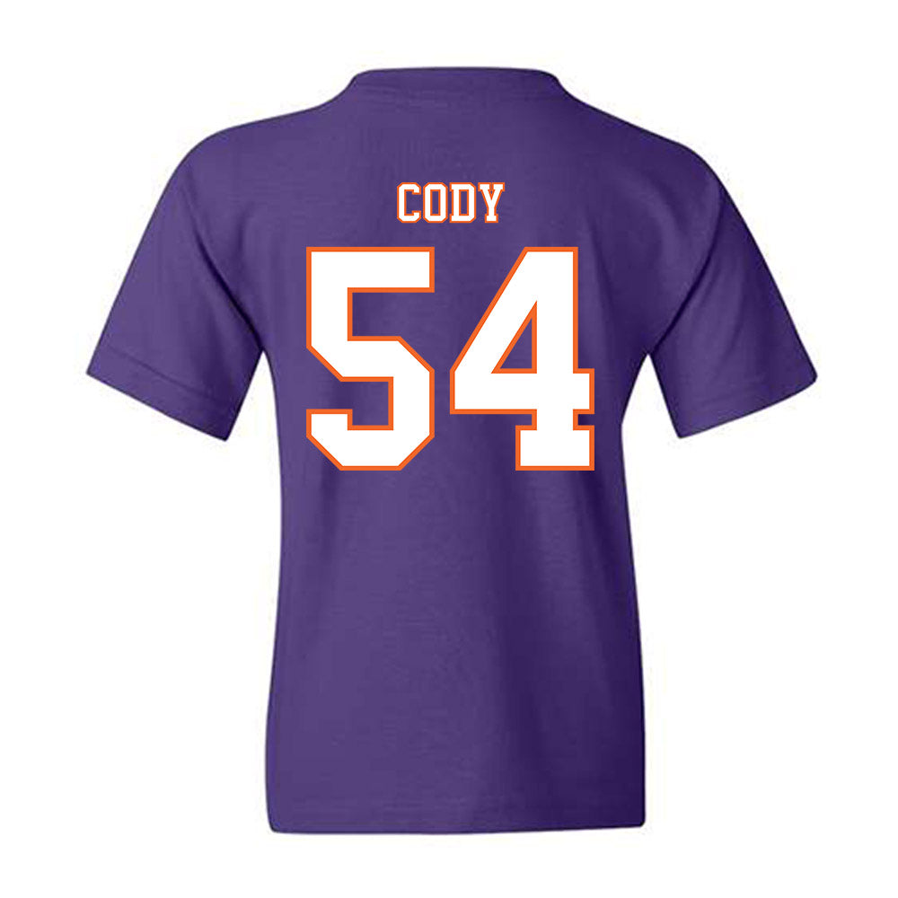 Clemson - NCAA Football : Kam Cody - Replica Shersey Youth T-Shirt-1