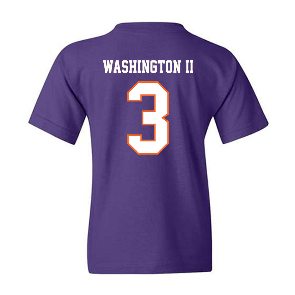 Clemson - NCAA Football : Elliot Washington II - Replica Shersey Youth T-Shirt-1