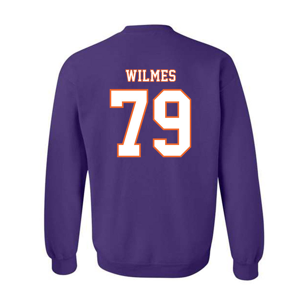 Clemson - NCAA Football : Braden Wilmes - Replica Shersey Crewneck Sweatshirt-1