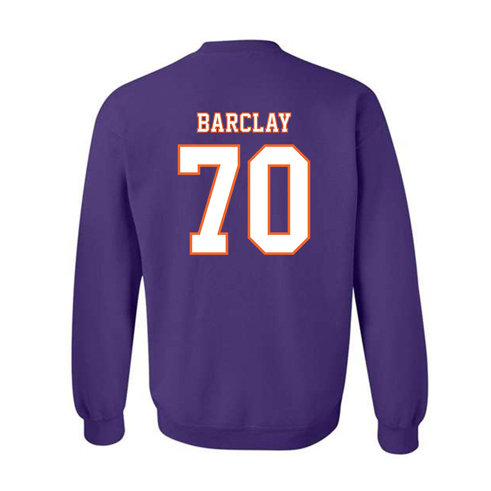 Clemson - NCAA Football : Chancellor Barclay - Replica Shersey Crewneck Sweatshirt-1