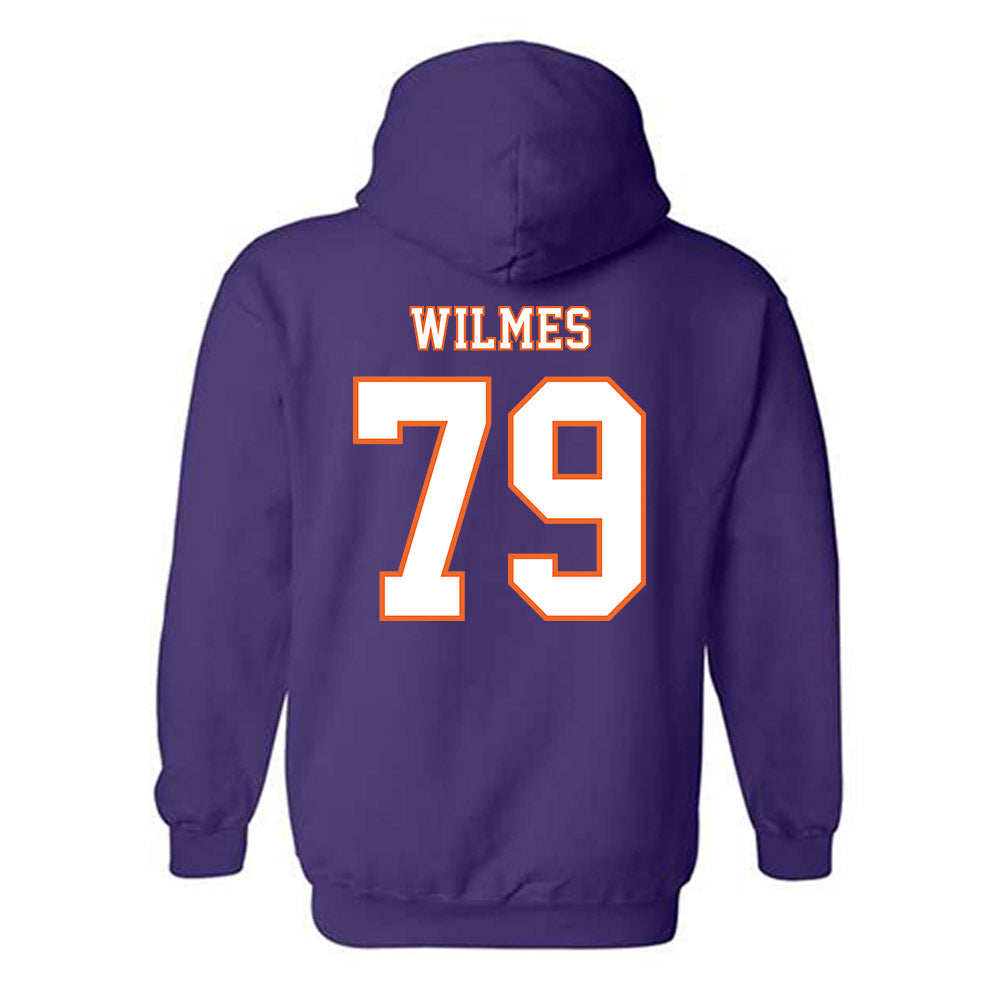 Clemson - NCAA Football : Braden Wilmes - Replica Shersey Hooded Sweatshirt-1