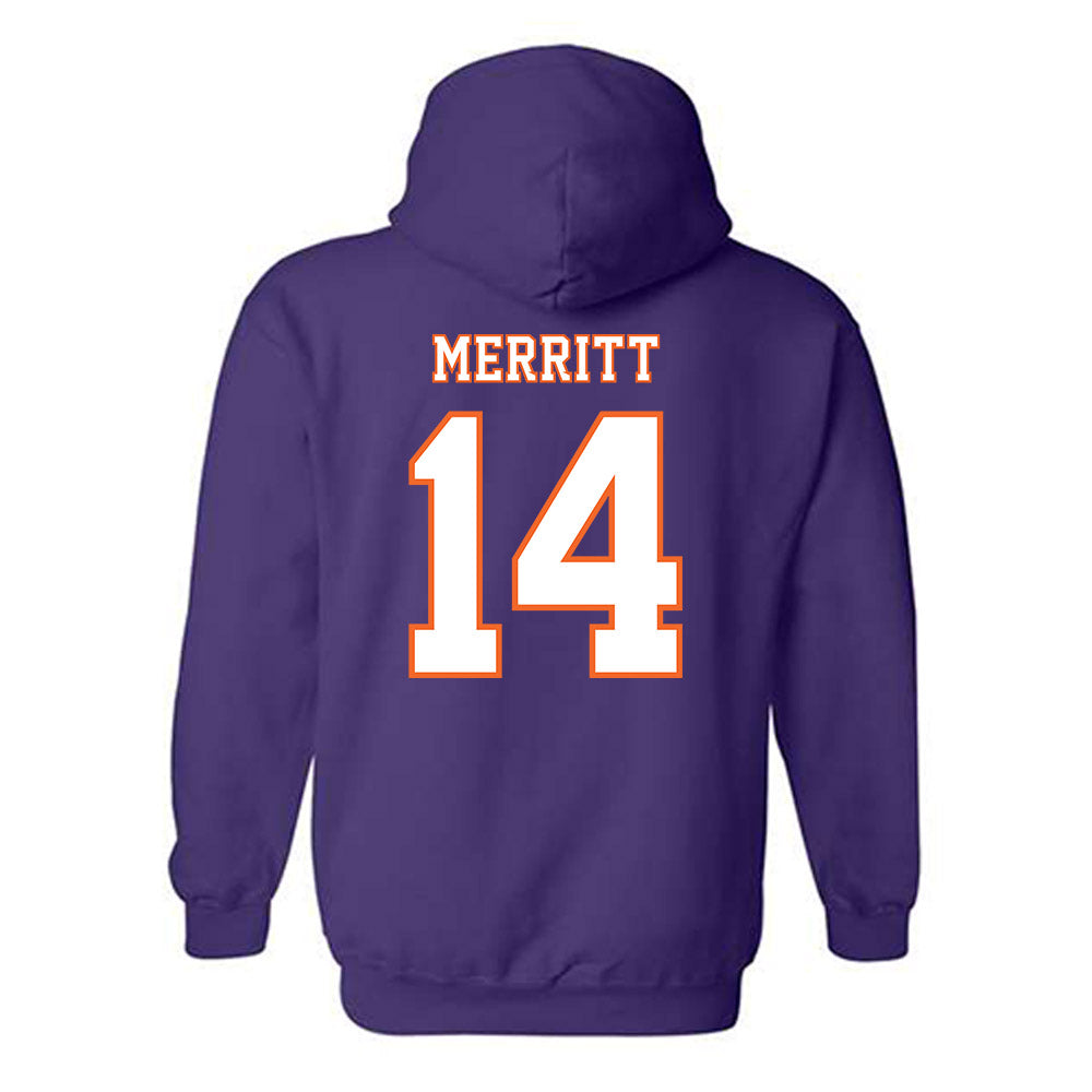 Clemson - NCAA Football : London Merritt - Replica Shersey Hooded Sweatshirt-1