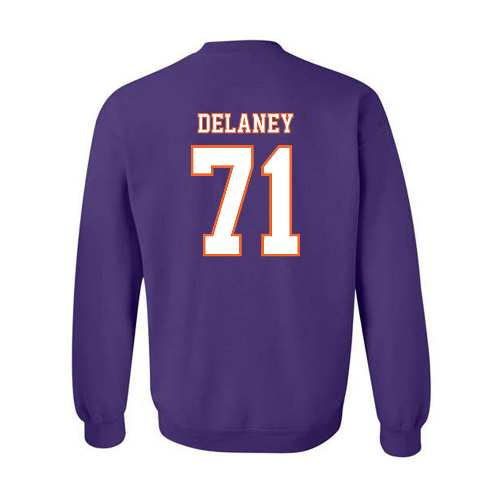 Clemson - NCAA Football : Leo Delaney - Replica Shersey Crewneck Sweatshirt-1