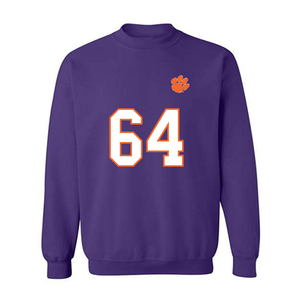 Clemson - NCAA Football : Grant Wise - Replica Shersey Crewneck Sweatshirt-0