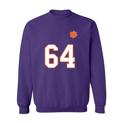 Clemson - NCAA Football : Grant Wise - Replica Shersey Crewneck Sweatshirt-0