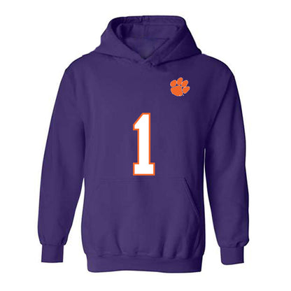 Clemson - NCAA Football : T.J. Moore - Replica Shersey Hooded Sweatshirt-0