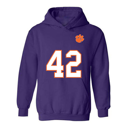 Clemson - NCAA Football : Hevin Brown-Shuler - Replica Shersey Hooded Sweatshirt-0