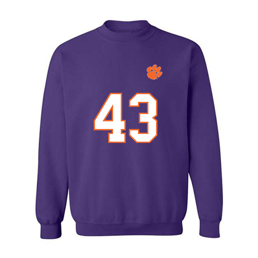 Clemson - NCAA Football : Billy Wilkes - Replica Shersey Crewneck Sweatshirt-0