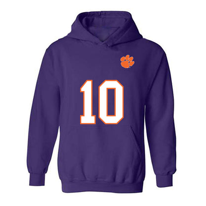 Clemson - NCAA Football : juju preston - Replica Shersey Hooded Sweatshirt-0