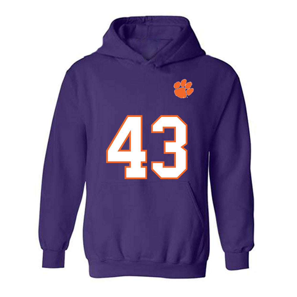 Clemson - NCAA Football : J.R. Buckner - Replica Shersey Hooded Sweatshirt-0
