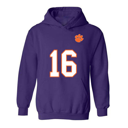 Clemson - NCAA Football : Chris Johnson Jr. - Replica Shersey Hooded Sweatshirt-0