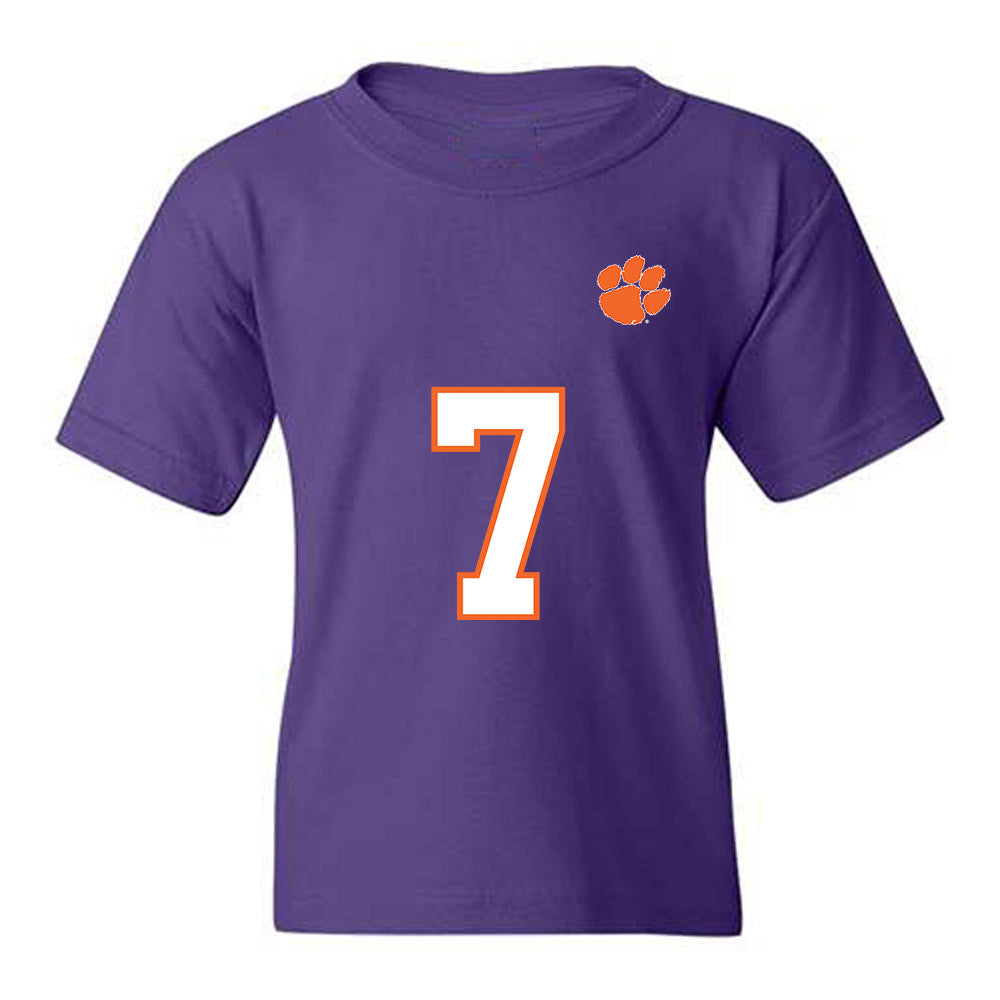 Clemson - NCAA Football : Logan Brooking - Replica Shersey Youth T-Shirt-0