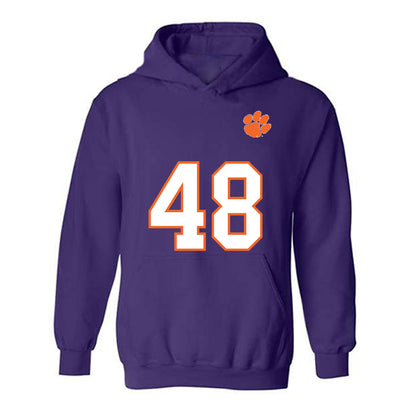 Clemson - NCAA Football : Charlie Reed - Replica Shersey Hooded Sweatshirt-0
