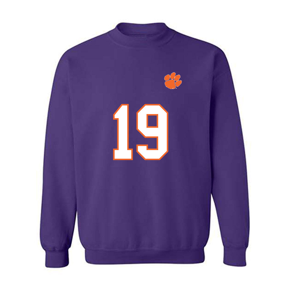 Clemson - NCAA Football : Brayden Reilly - Replica Shersey Crewneck Sweatshirt-0