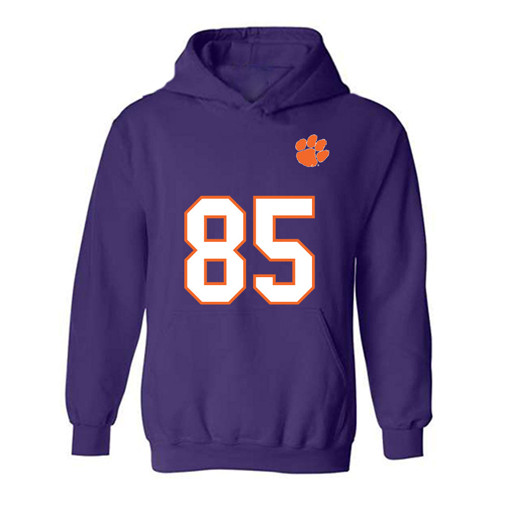 Clemson - NCAA Football : Charlie Johnson - Replica Shersey Hooded Sweatshirt-0
