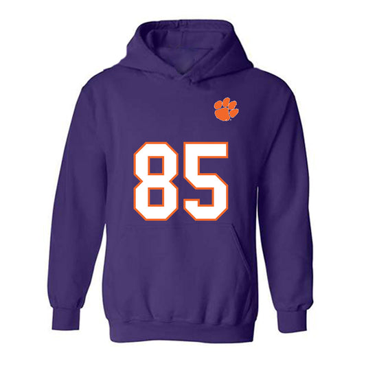 Clemson - NCAA Football : Charlie Johnson - Replica Shersey Hooded Sweatshirt-0