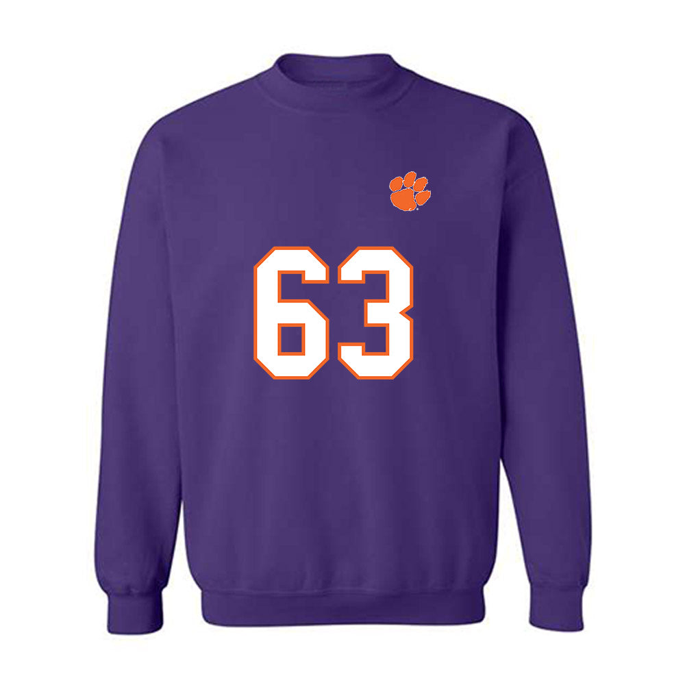 Clemson - NCAA Football : Easton Ware - Replica Shersey Crewneck Sweatshirt-0
