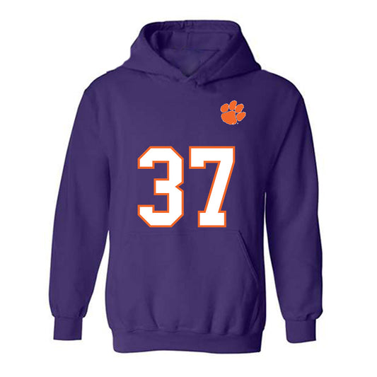 Clemson - NCAA Football : Logan Anderson - Replica Shersey Hooded Sweatshirt-0