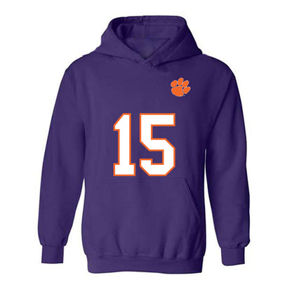 Clemson - NCAA Football : Chris Denson - Replica Shersey Hooded Sweatshirt-0