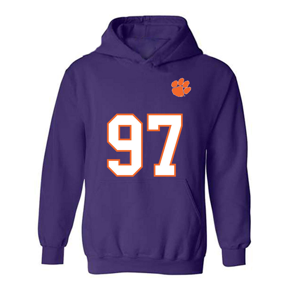 Clemson - NCAA Football : Patrick Swygert - Replica Shersey Hooded Sweatshirt-0