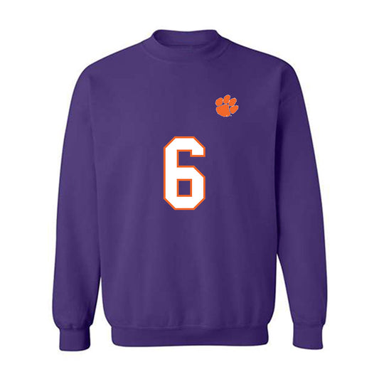 Clemson - NCAA Football : Jerome Carter III - Replica Shersey Crewneck Sweatshirt-0