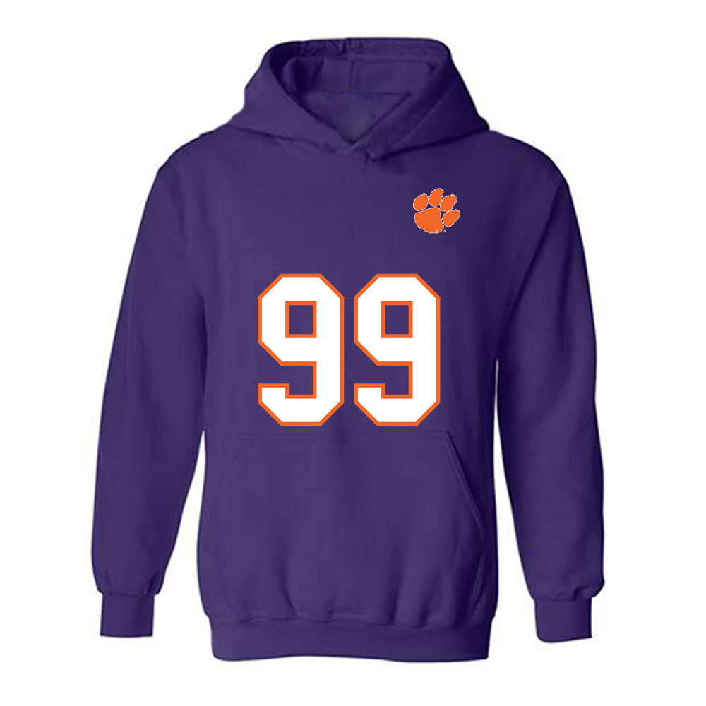 Clemson - NCAA Football : Markus Strong - Replica Shersey Hooded Sweatshirt-0