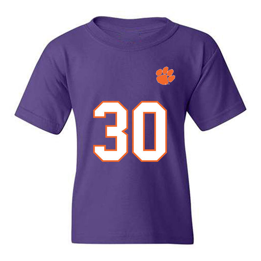Clemson - NCAA Football : Kylen Webb - Replica Shersey Youth T-Shirt-0