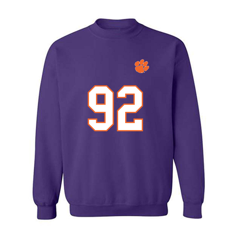Clemson - NCAA Football : Davarrick Woods - Replica Shersey Crewneck Sweatshirt-0