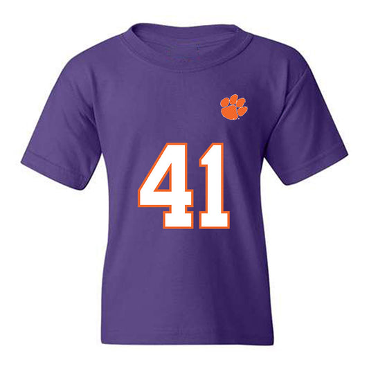Clemson - NCAA Football : Connor McFadden - Replica Shersey Youth T-Shirt-0