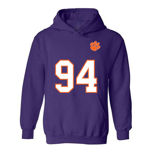 Clemson - NCAA Football : Chapman Pendergrass - Replica Shersey Hooded Sweatshirt-0