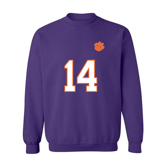 Clemson - NCAA Football : London Merritt - Replica Shersey Crewneck Sweatshirt-0