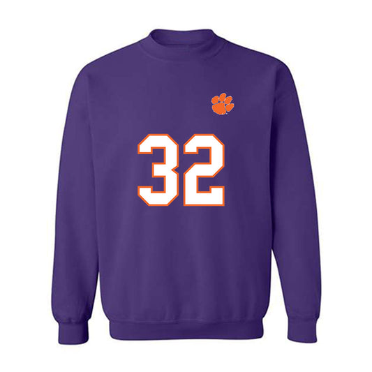 Clemson - NCAA Football : Michael Foster - Replica Shersey Crewneck Sweatshirt-0